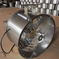 Ventilateur de circulation d'air pour serre en acier inoxydable à faible bruit électrique |   Roulement à billes |   Équilibre de l'humidité pour la croissance des plantes |   Support mural