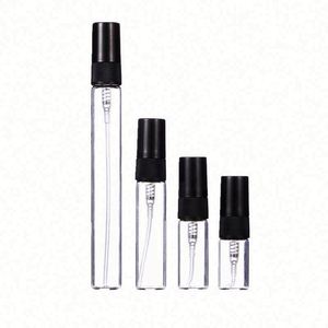Wholesale Luxury <b>Mini</b> Empty Clear Glass <b>Perfume</b> <b>Sample</b> Tester Oil Packaging Square 2ml-10ml Customizable Screen Printing Pump - Product Image 1