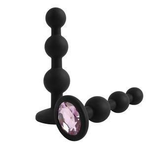 Wholesale Anal Bead With Crystal Silicone Butt Plug Adult Masturbation Sex Toy for Male and Female Flirting Fun for Gay Couple - Product Image 1