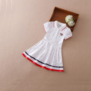 Vestido Tipo Polo de Verano para Niñas E2WOO, Vestido Informal de Manga Corta para Niñas Pequeñas de 3 a 12 Años - Product Image 3