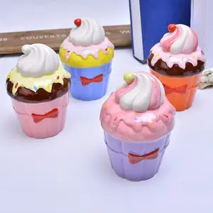 Keramische Giant Spaarpot Leuke Cupcake Vormige Munt Bank Voor Meisjes