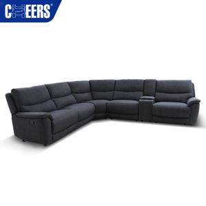 MANWAH CHEERS โซฟาผ้าหุ้มเบาะ,โซฟาห้องนั่งเล่น5-Seater ปรับนอนด้วยมือพร้อมที่วางแก้วสำหรับห้องนั่งเล่น - Product Image 2