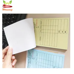 New products numbered and perforated carbonless paper duplicate invoice book printing, customized receipt book paper 60gsm ncr