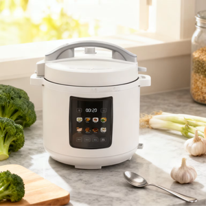 8-in-1プログラム可能なデジタル電気圧力鍋ホワイト光沢ステンレス鋼カラフルな食品アイコン家庭用 - Product Image 4