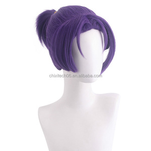 La perruque de cosplay Saint Da Yuying Lingwang présente une coiffure violette nouée en une seule pièce et un cosplay d'<span class=keywords><strong>anime</strong></span> de prison bleu. - Product Image 3