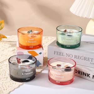 Bougie Pilier Aromatique Luxueuse Faite à la Main avec Logo Personnalisé, Pot en Verre Biodégradable, Parfumée, Noël, Nouvel An, Anniversaire - Product Image 1