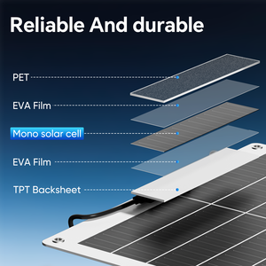 Flexible <b>Solar</b> <b>Panel</b> 100W Monocrystalline Silicon IP68 White Border 22% Efficiency 25-Year Warranty Photovoltaic <b>Solar</b> - Product Image 3