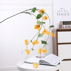 Fleurs artificielles en soie de groseille à la française en gros avec longue tige et feuilles pour la décoration de mariage, la fête des pères et Pâques - Product Image 6