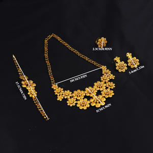 Саудовская Аравия, комплект золотых украшений, 10 карат, из твердого золота, нигерийский Позолоченный комплект украшений - Product Image 4