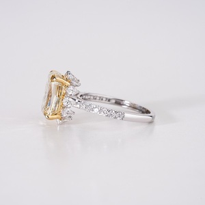 Bague en diamant de laboratoire taille coussin en or massif 14 carats avec diamant certifié IGI, élégante bague de fiançailles pour femme, bijoux fins - Product Image 2