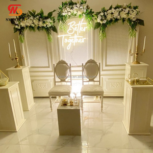 แผงฉากหลังอะคริลิคพีวีซีแบบพกพา 3 มิติ รุ่น SMOOTH Custom พร้อมป้ายไฟนีออน สำหรับตกแต่งซุ้มงานแต่งงาน - Product Image 3