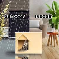 Huisdier Moderne Buitenvilla Huizen Grote Ruimte Geïsoleerde Warme Katten Thuis Appartement Houten Verwarmde Kattenopvang Voor De Winter