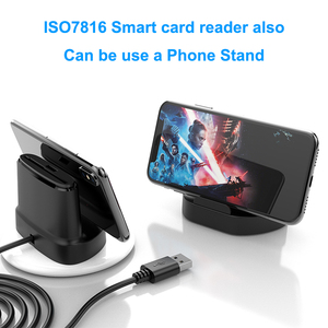 Rocketek 2-in-1 USB2.0 수직 메모리 TF 카드 스마트 카드 리더기 전화 스탠드 CAC EMV Sim IC ID 카드 리더기 - Product Image 6