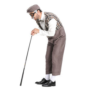 Pantalones con <span class=keywords><strong>Tirantes</strong></span> para <span class=keywords><strong>Hombre</strong></span> Adulto MINCO, Traje a Cuadros Estilo Abuelo, Disfraz de Centenario para Halloween, Televisión y Cine, Poliéster - Product Image 3