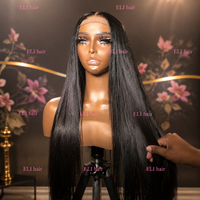 Perruques 13x6 en cheveux péruviens bruts lisses, sans colle, avec dentelle frontale HD transparente, perruques en cheveux péruviens vierges Remy ultra-lisses