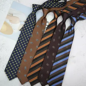 Polka dot listrado personalizado homens gravatas do pescoço 8cm business casual terno acessórios de moda juventude gravata pescoço para homens
