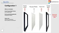 120pcs Pack 8x8 Cadre Photo Cadre Photo en Plastique Écologique Cadre Auto-Adhésif pour Bureau ou Maison Décoration Murale