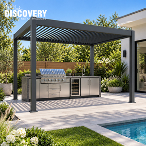 Pérgola Moderna de Aluminio, Techo de Terraza Totalmente Automático, Deslizante y Plegable, Impermeable, Bioclimática, Retráctil <span class=keywords><strong>para</strong></span> Exteriores - Product Image 2