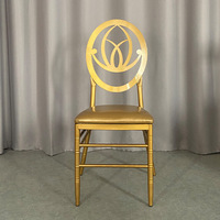 Chaises de décoration de fête en or à dos circulaire, chaises de mariage, mobilier d'hôtel, chaises sillas