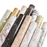 Papier peint auto-adhésif à motif marbre, résistant à l'humidité et à la chaleur, autocollant minimaliste pour cuisine et cuisinière, directement de l'usine