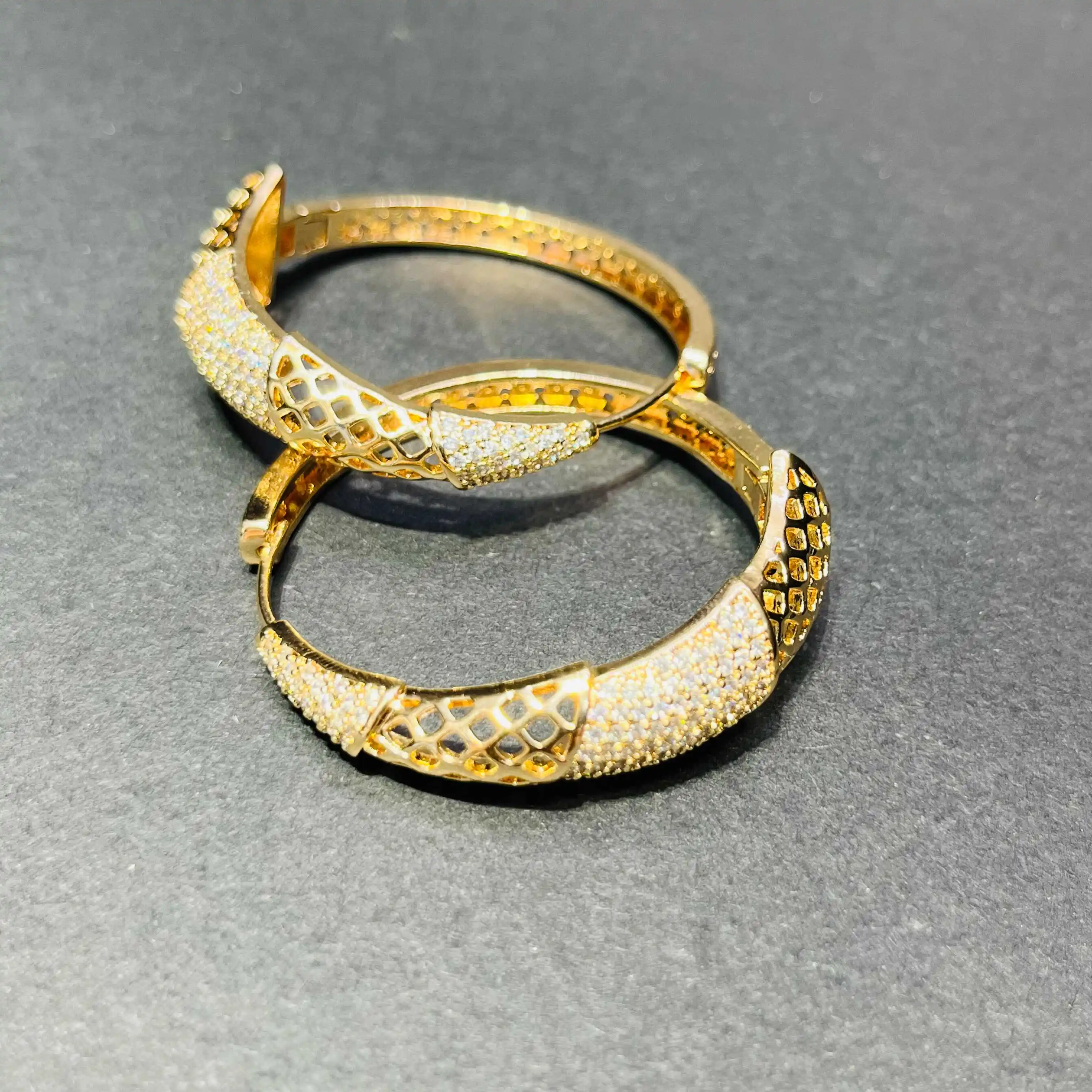 New 18K Gold Plated Hoop Earring Copper Earrings for Men and Women