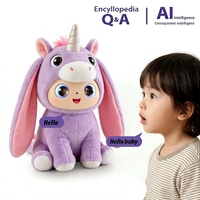 Jouets en peluche interactifs IA pour l'éducation précoce des enfants, vente en gros, compagnon vocal de soutien émotionnel, poupée lapin blanc, jouet en peluche IA