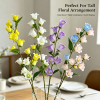 Tige de fleur de clochettes artificielle haute, feuillage floral de simulation pour toile de fond de mariage, présentation de table de banquet, ornement d'intérieur et accessoire de festival