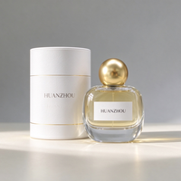 Vente directe d'usine, flacons de parfum en verre plats de haute qualité de 100 ml avec bouchons et boîte d'emballage