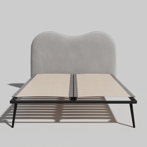 <span class=keywords><strong>Sommier</strong></span> de lit modulaire en métal avec tête de lit, lit plateforme 3-en-1 personnalisable, lit en fer antirouille pour projets hôteliers et e-commerce. - Product Image 5