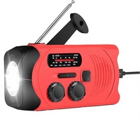 Handkurbel-Aufladbares Notfallradio Wasserdicht Outdoor Camping Überlebens-Set ABS Tragbar 10000mAh Solarbetrieben AM/FM LED-Lampe