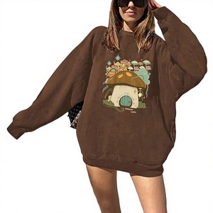 Sudadera Oversize OEM con Hombros Caídos para Mujer, 100% Algodón, Felpa Gruesa de 440 GSM, Moda Urbana Otoño Invierno - Product Image 5