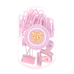 Tùy Chỉnh Kawaii Văn Phòng Sinh Viên Văn Phòng Phẩm Thiết Lập Bán Buôn Kim Loại Bền + Nhựa Giấy Clip & Chất Kết Dính Clip Nguồn Cung Cấp Kết Hợp Đầu - Product Image 5
