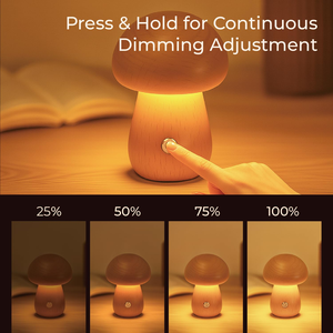 Rechargeable LED Mushroom Night Light 3 Color Stepless Dimming Table <b>Lamp</b> for Bedroom <b>Study</b> Home Decoration - Product Image 4
