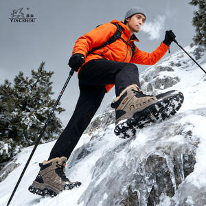 أحذية السلامة YINGSHOU المضادة للسحق الصناعية المضادة للثقب العمل الشتاء الدافئ بطانة الفراء قصيرة ستوكات أحذية السلامة للماء - Product Image 3