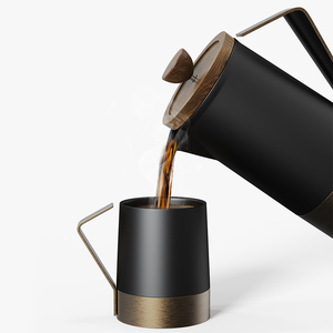 Dhpo เครื่องชงกาแฟแบบกดเซรามิกฝรั่งเศสกล่องของขวัญดีไซน์หรูหราทันสมัย4ตัวกรองที่เหนือกว่าหม้อกาแฟความจุ600มล. - Product Image 1