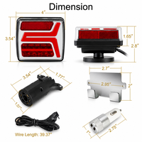 Kit d'éclairage de remorquage magnétique sans fil à LED homologué DOT SAE, étanche IP67, batterie 10H pour feux arrière de remorque, camion, camping-car