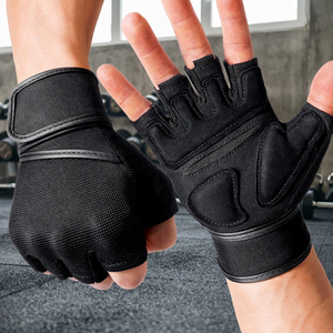Sustainable Fabric Gym Fitness Gloves Custom Size Soft Breathable Unisex <b>Training</b> <b>Weight</b> Lifting Active Movement - Product Image 3