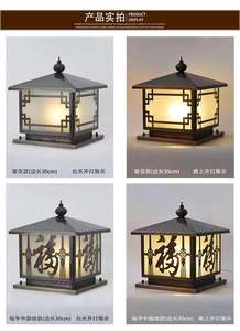 Luces de Pilar LED alimentadas por energía solar de aleación de aluminio para exteriores con clasificación impermeable IP65 Sombra acrílica Opciones multicolores - Product Image 3