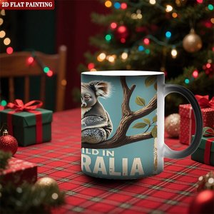 Mug à sublimation vierge pour presse à chaud, noir givré, 11 oz, en céramique, sensible à la chaleur, idéal pour cadeau - Product Image 2