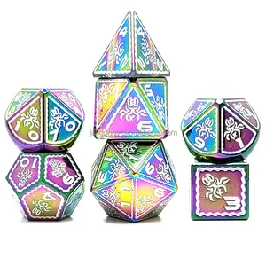 Mạ Màu Sắc Cổ Điển Bạch Tuộc Kim Loại Dnd Dice Set Dungeons Và Dragons Board Trò Chơi Xúc Xắc