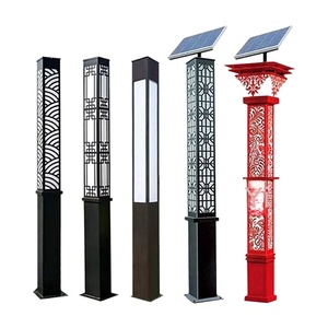 Lampadaire LED Solaire Multicolore IP66 pour Sites Touristiques, Motif Abstrait, Éclairage Sculptural Arbre, Trèfle, Oignon, Licorne - Product Image 1