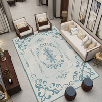 Tapis de salon rectangulaire en fibre de polyester à motifs rétro européens, décoration d'intérieur, prix d'usine
