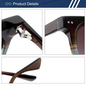 Occhiali da Sole Rotondi in Acetato Personalizzati con Logo, Lenti TAC UV400, Montatura Classica <span class=keywords><strong>Vintage</strong></span> Unisex - Product Image 3