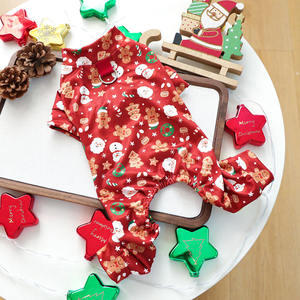 Piyama anjing lucu musim gugur musim dingin baru 2025 pakaian rumah tangga siam empat kaki hewan peliharaan untuk Natal - Product Image 4