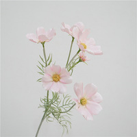 Flor de Margarita Cosmos de Tela de Seda Artificial de Alta Simulación Hecha a Mano para Decoración del Hogar, Centro de Mesa para Bodas, Regalo de San Valentín