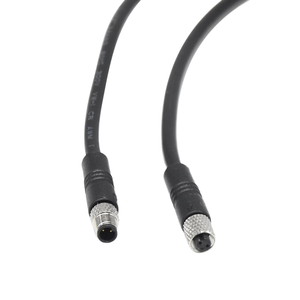 ผู้ผลิตขั้วต่อกันน้ำสำหรับยานยนต์ M5 DIN 2P IP67 ทำจากทองเหลืองชุบทอง แบบ 2 ขั้ว ชนิดบัดกรีป้องกันสัญญาณรบกวน ปลั๊กตัวผู้ตัวเมียแบบตรง - Product Image 1