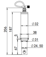 RS485 numérique pour instruments de test 4-20mA analyseur de qualité de l'eau avec électrode PH sonde mètre pour capteur de détection d'eau