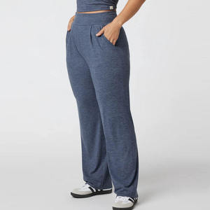 Pantalones Jogger Deportivos de Cintura Alta para Mujer, Casuales, de Spandex y Algodón, Lisos, para Gimnasio y Fitness, Venta al Por Mayor - Product Image 2