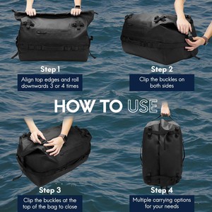 Muestra Gratis: Bolsa de Motocicleta Impermeable de PVC 500D, Moderna y Duradera, con Bolsa para Casco, Alforja Impermeable para Motocicleta - Product Image 4