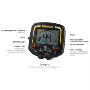 كاشف الذهب موديل TX850 مضاد للمياه طويل المدى للبحث تحت الأرض معدني معدني لصيد الكنوز أسطورة حفار مكتشف الذهب - Product Image 3